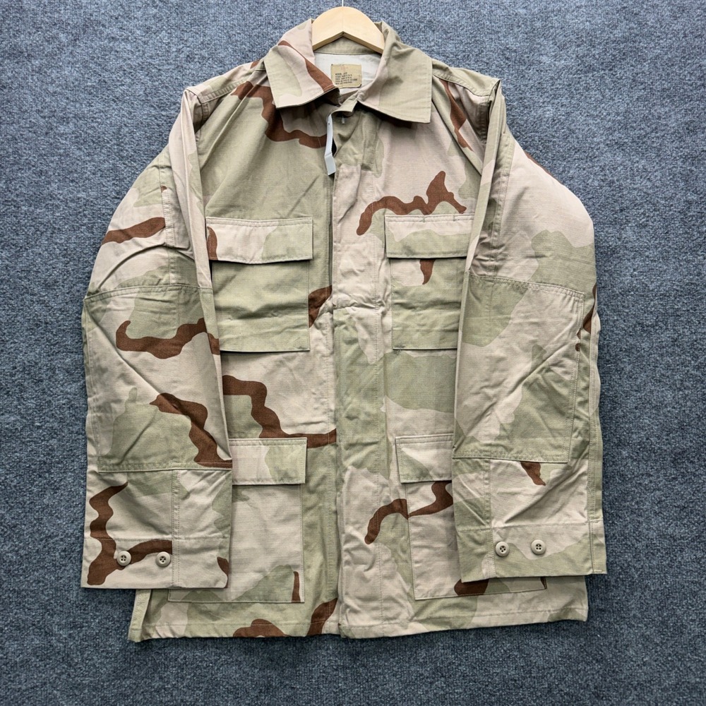 US Military Desert Camouflage Combat Coat Mens Medium Long Tan Jacket Outdoor